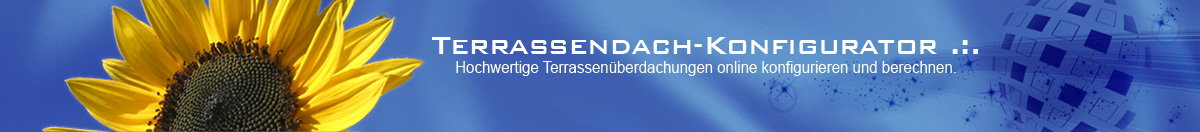 Terrasendach Konfigurator Banner
